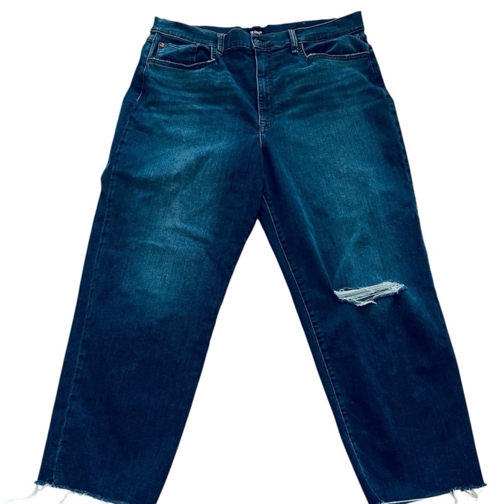 Hudson Jeans Womens 36 X 26 Plus 16 Kass Rise Straight Leg Capri Denim Stretch